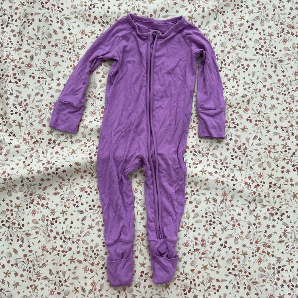 Little Sleepies Purple Zippy 0-3m